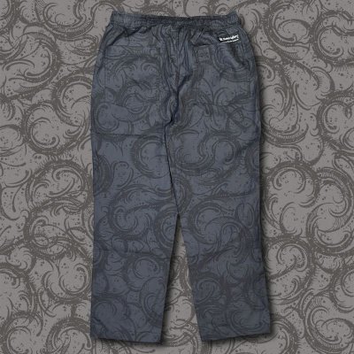 画像2: HIRO "BLACK FLAME CAMO" PATTERN PANTS