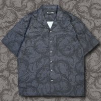 HIRO "BLACK FLAME CAMO" PATTERN SHIRT