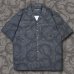 画像1: HIRO "BLACK FLAME CAMO" PATTERN SHIRT (1)