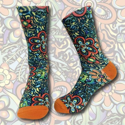 画像1: "NAPOYAN FLOWER" SOCKS