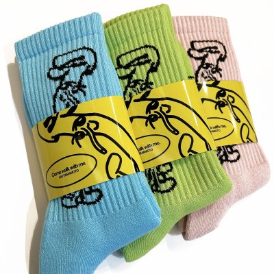 画像2: AKI YAMAMOTO × THE CHILDHOOD HOME socks "COME WALK WITH ME"